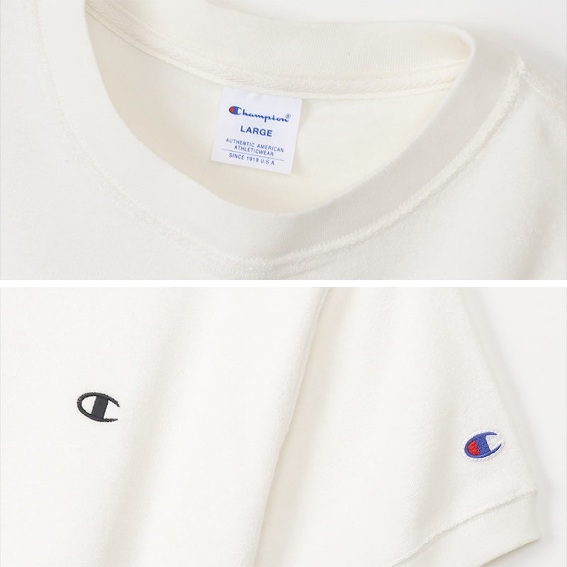 Champion Tシャツ メンズ 半袖 紳士 ウエア シャツ トップス S M L XL チャンピオン パイル生地 ロゴ シンプル ジム (在庫限り)