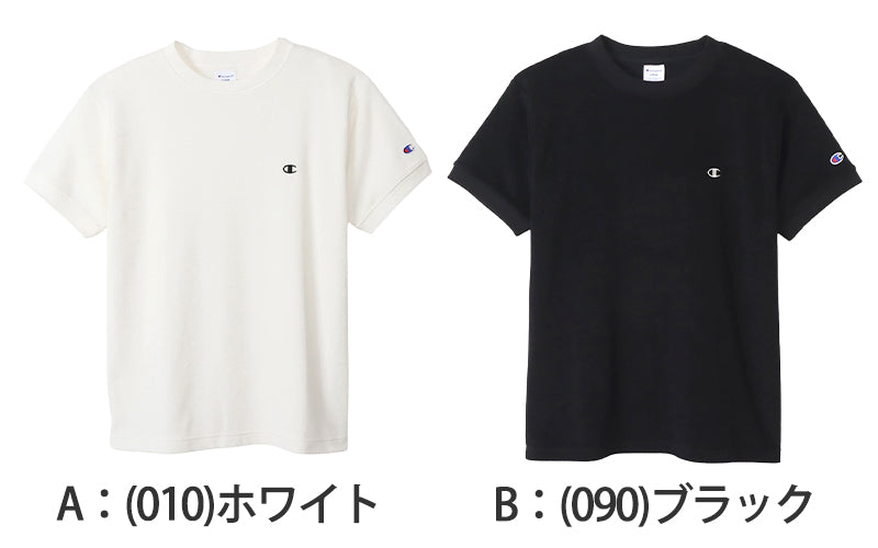 Champion Tシャツ メンズ 半袖 紳士 ウエア シャツ トップス S M L XL チャンピオン パイル生地 ロゴ シンプル ジム (在庫限り)