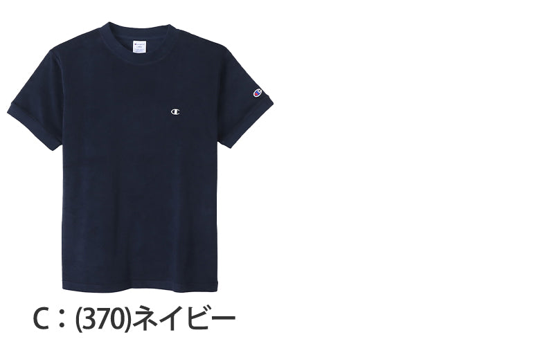 Champion Tシャツ メンズ 半袖 紳士 ウエア シャツ トップス S M L XL チャンピオン パイル生地 ロゴ シンプル ジム (在庫限り)
