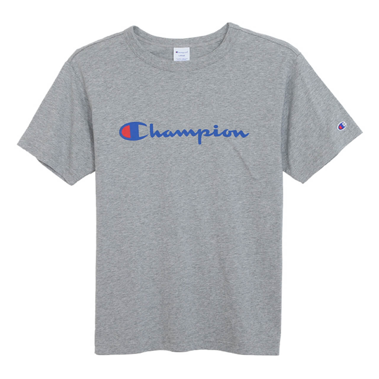 Champion メンズ 丸首 半袖Tシャツ (S~XL)(ベーシック チャンピオン ブランド 紳士 半袖シャツ 綿100% 大きいサイズあり) (在庫限り)