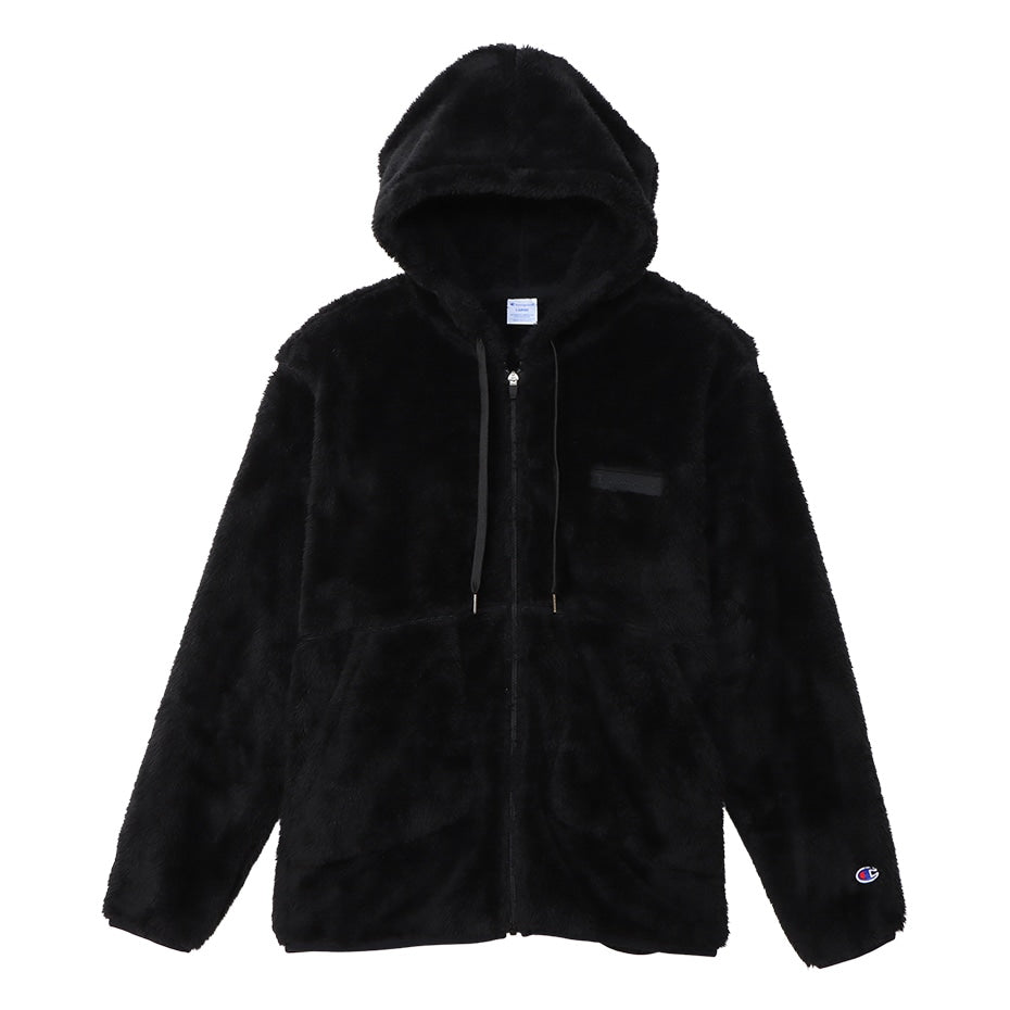Champion ジップフードフリースジャケット M~XL (メンズ レディース パーカー ふわふわ もこもこ) (送料無料) (在庫限り)
