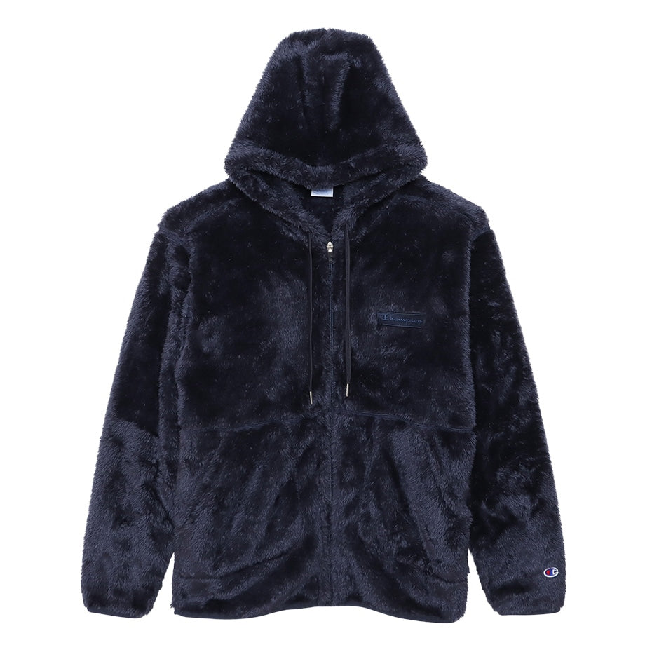 Champion ジップフードフリースジャケット M~XL (メンズ レディース パーカー ふわふわ もこもこ) (送料無料) (在庫限り)