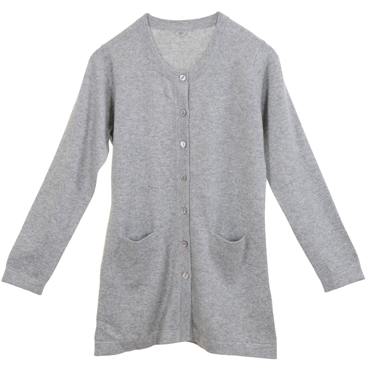 カシミヤ100% ロング カーディガン 丸首 レディース M~3L (カシミア カシミヤ100 ニット カーデ ロング丈 カシミア100% ゆったり 無地 薄手 アルカディアルカ) (送料無料) (在庫限り)