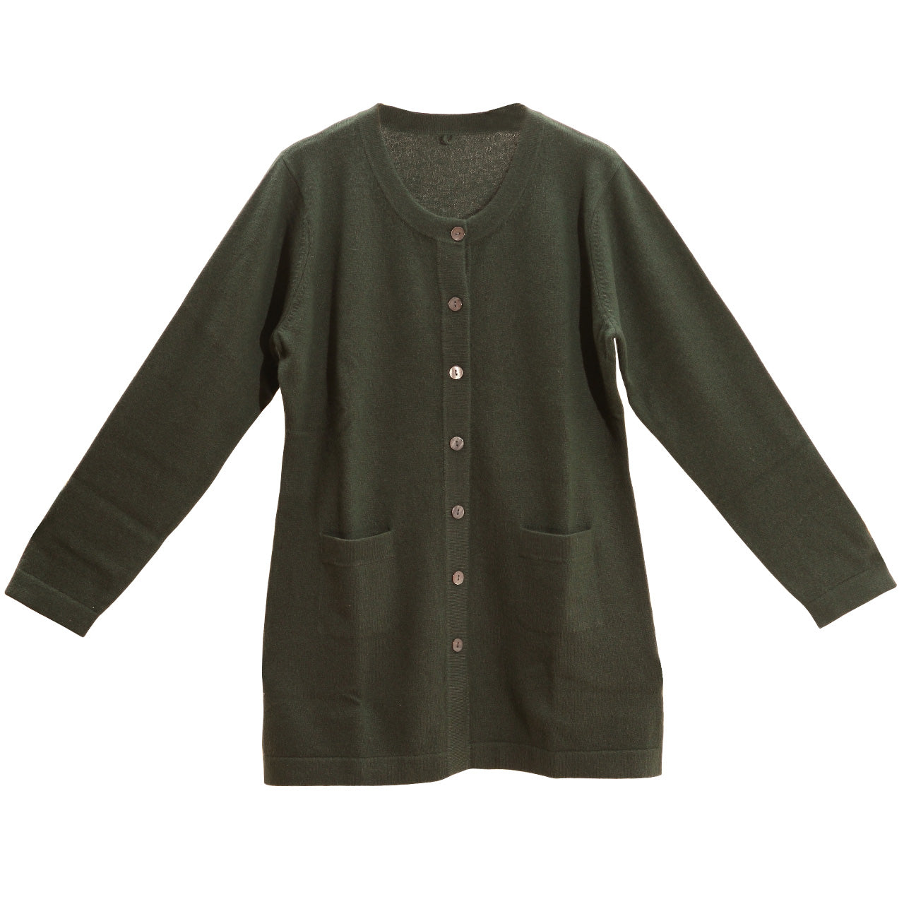 カシミヤ100% ロング カーディガン 丸首 レディース M~3L (カシミア カシミヤ100 ニット カーデ ロング丈 カシミア100% ゆったり 無地 薄手 アルカディアルカ) (送料無料) (在庫限り)