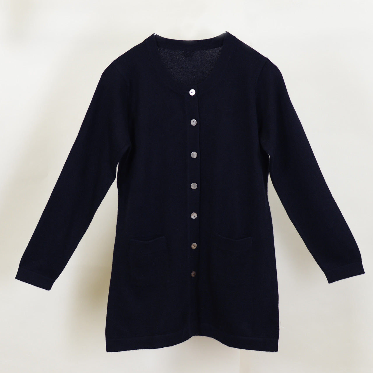 カシミヤ100% ロング カーディガン 丸首 レディース M~3L (カシミア カシミヤ100 ニット カーデ ロング丈 カシミア100% ゆったり 無地 薄手 アルカディアルカ) (送料無料) (在庫限り)
