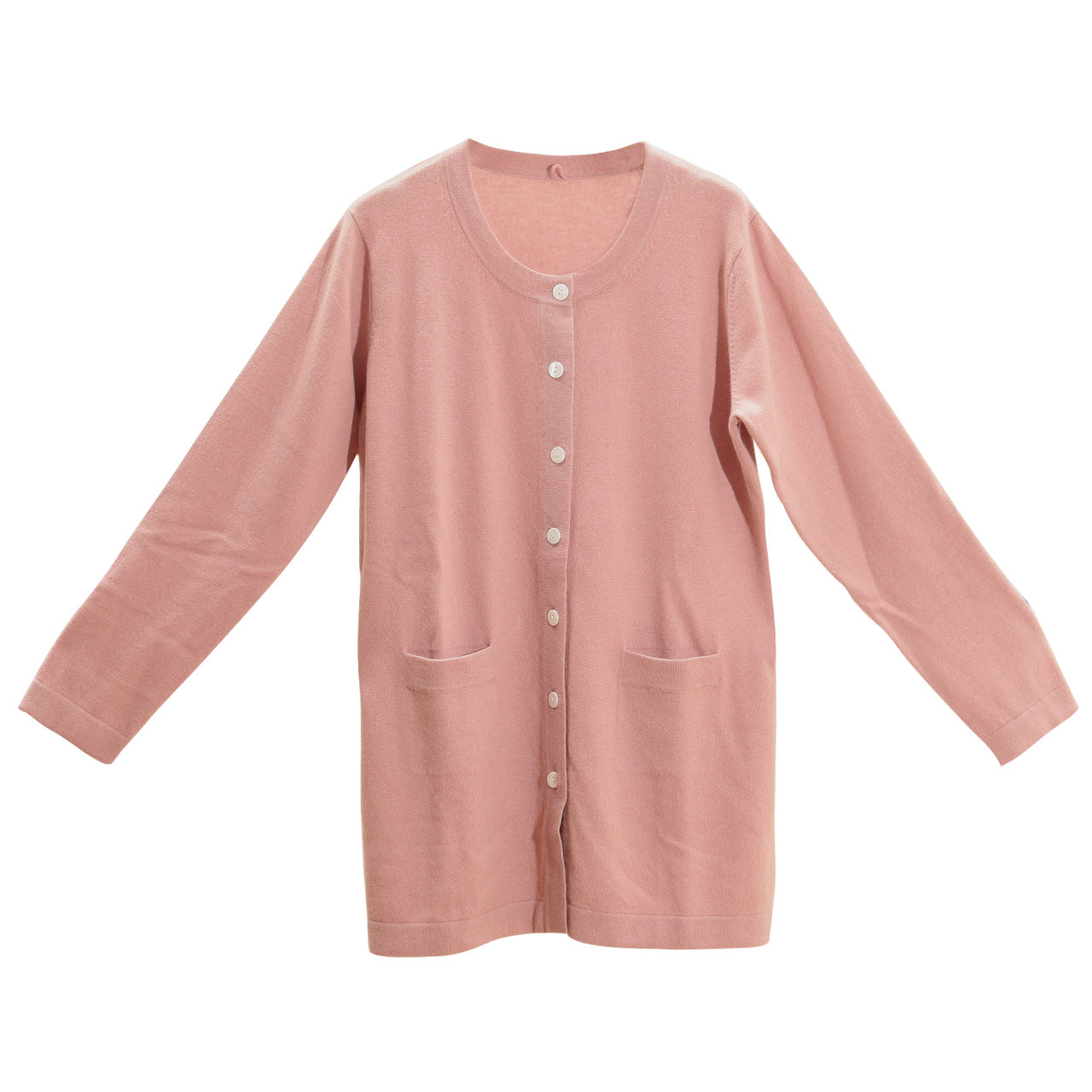 カシミヤ100% ロング カーディガン 丸首 レディース M~3L (カシミア カシミヤ100 ニット カーデ ロング丈 カシミア100% ゆったり 無地 薄手 アルカディアルカ) (送料無料) (在庫限り)