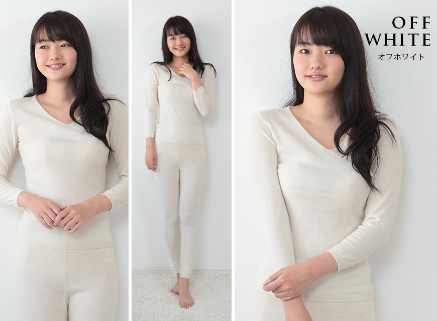 カシミヤ100% レディース 9分袖 V首シャツ M~3L (長袖 インナー Vネック カシミヤ カシミア100% 暖かい 防寒 薄手 冬 ll 3l arcadiarca) (送料無料) (在庫限り)