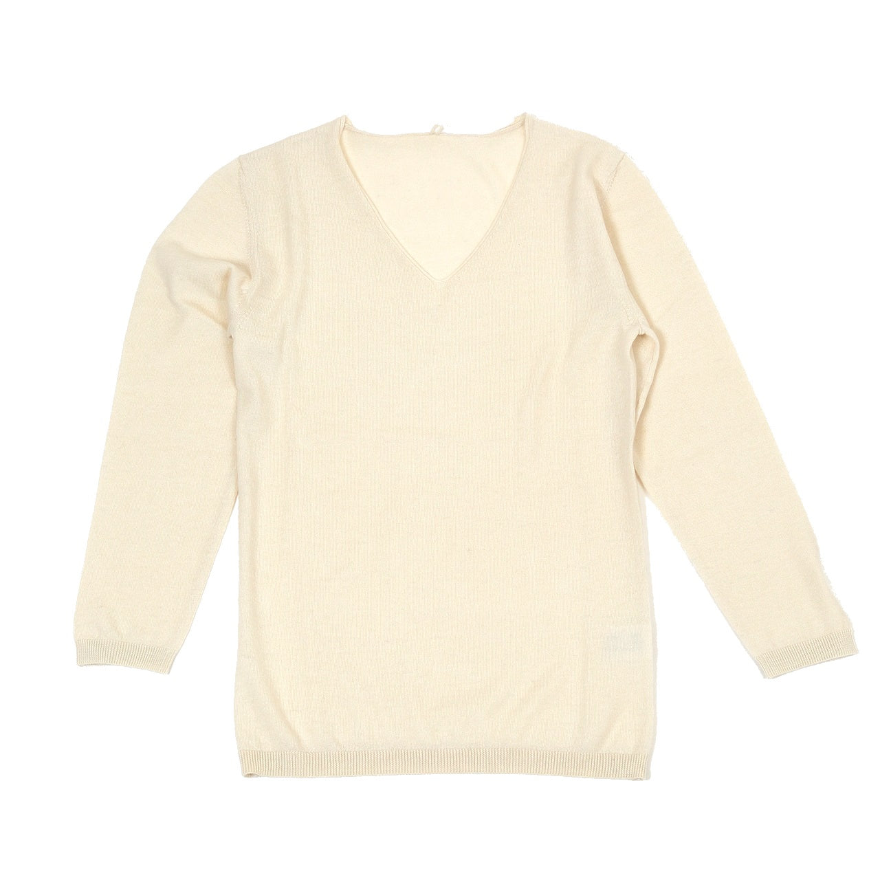 カシミヤ100% レディース 9分袖 V首シャツ M~3L (長袖 インナー Vネック カシミヤ カシミア100% 暖かい 防寒 薄手 冬 ll 3l arcadiarca) (送料無料) (在庫限り)