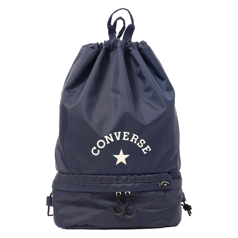 ソフトボンザック CONVERSE コンバース キッズ 子供 男の子 女の子 W39×H42×D16cm 2層式 ナップサック プールバッグ スイムバッグ リュック ボンサック お名前タグ付き Wファスナー セパレート収納 水泳バッグ 水泳用品 体操服入れ 着替え袋