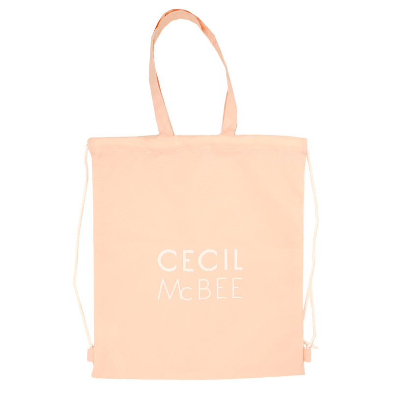 プールバッグ キッズ 女の子 ナップサック 2WAY トートバッグ CECIL McBEE セシルマクビー ショルダーバッグ 大きめ 体操服入れ 水着入れ お名前スペース 紐調節可 ポリエステル ブラック ベージュ ピンク W38×H44cm 学校用 水泳授業