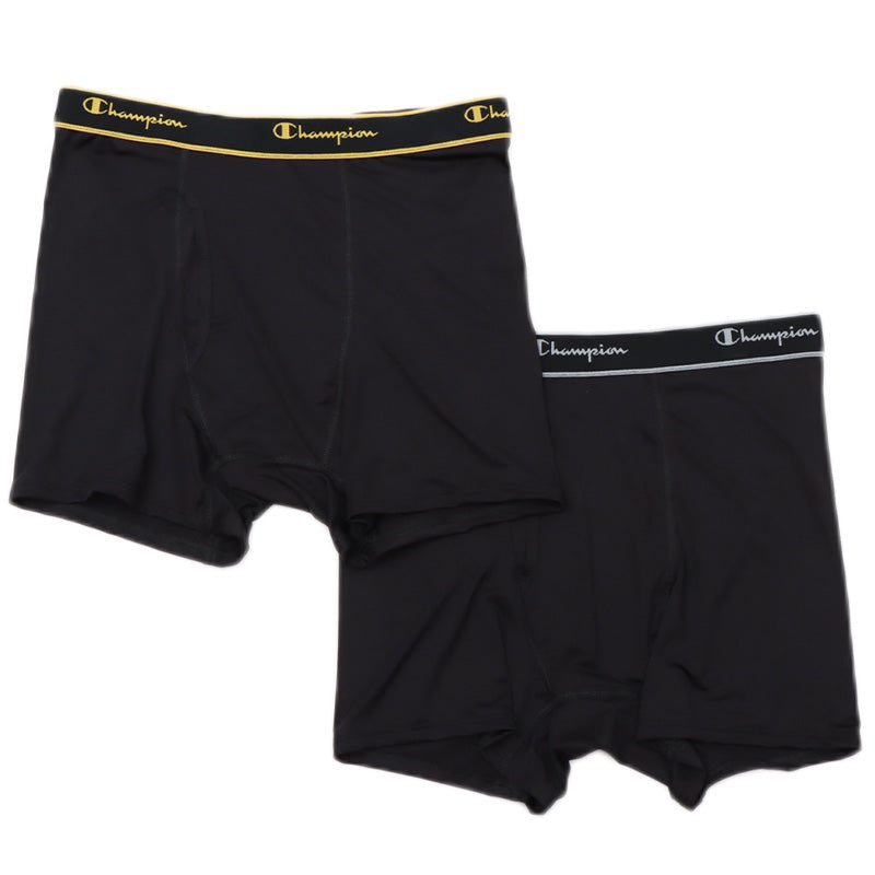 チャンピオン メンズ ボクサーブリーフ 抗菌防臭 吸汗速乾 前開き 2枚入りパック M~LL champion ボクサー 下着 男性 パンツ おしゃれ ストレッチ