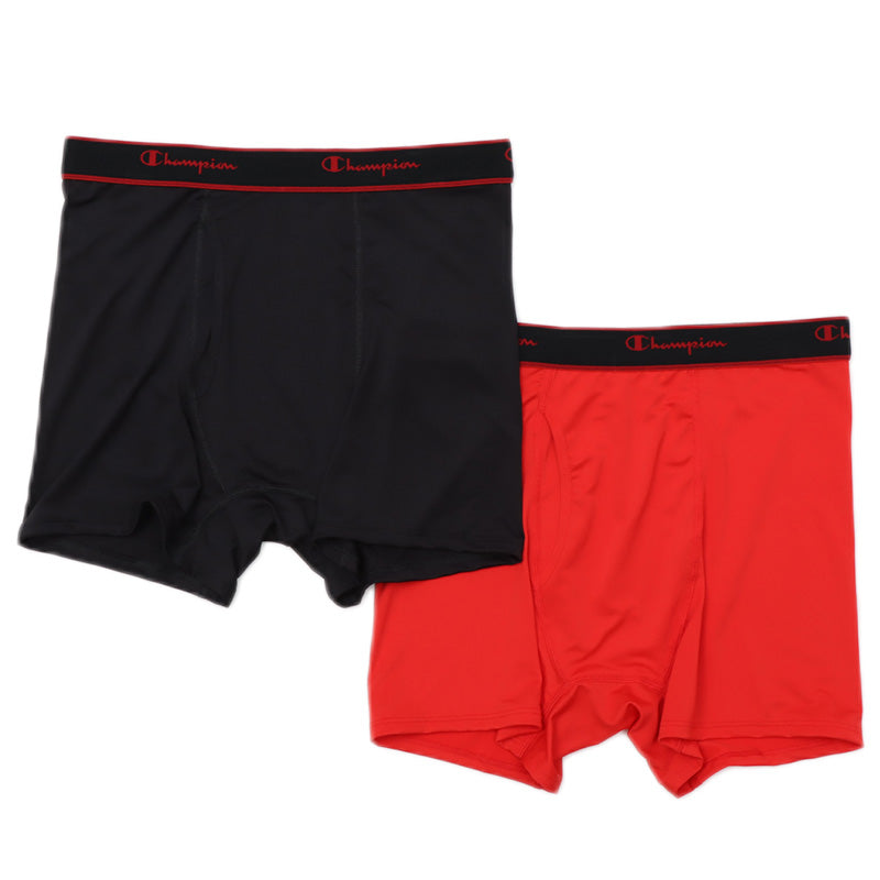 チャンピオン メンズ ボクサーブリーフ 抗菌防臭 吸汗速乾 前開き 2枚入りパック M~LL champion ボクサー 下着 男性 パンツ おしゃれ ストレッチ