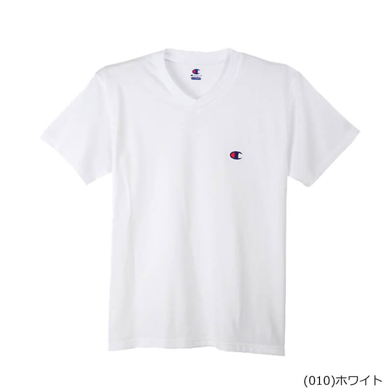 チャンピオン Tシャツ 半袖 インナー S~LL (tシャツ 綿 メンズ 下着 シャツ 肌着 インナーシャツ トップス vネック 吸汗 速乾) (在庫限り)