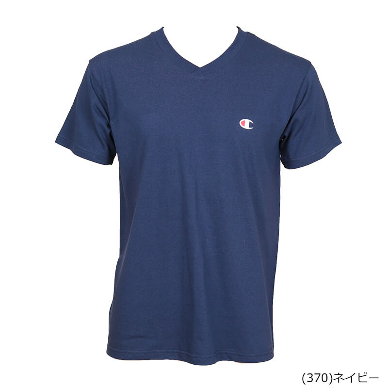 チャンピオン Tシャツ 半袖 インナー S~LL (tシャツ 綿 メンズ 下着 シャツ 肌着 インナーシャツ トップス vネック 吸汗 速乾) (在庫限り)