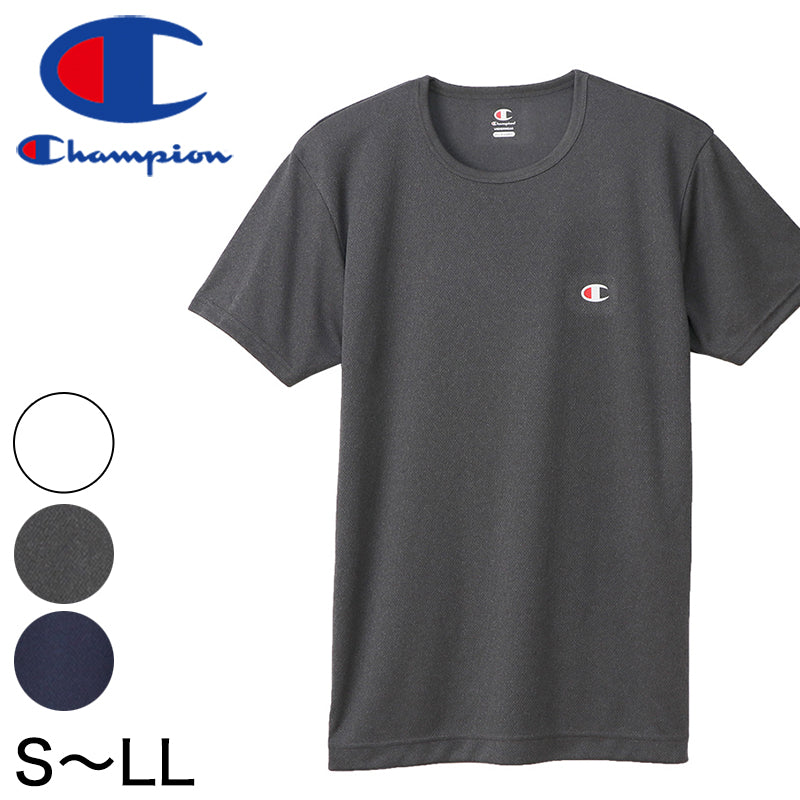 チャンピオン Tシャツ メンズ 半袖 インナー メッシュ S~LL (Champion tシャツ 肌着 男性 紳士 シャツ インナーシャツ トップス クルーネック 吸汗 速乾 S M L LL)