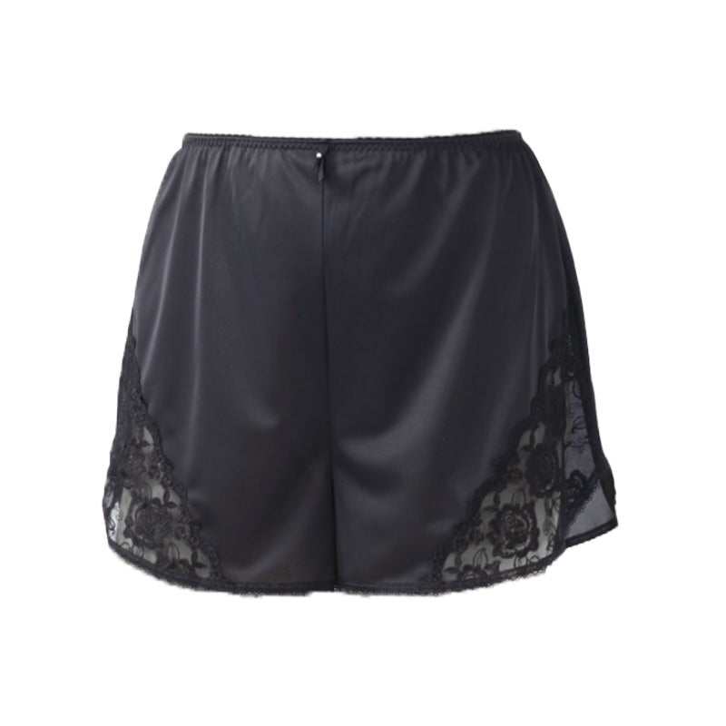 フレアパンツ ペチコート パンツ ペチパンツ レース ショート M~LL (一分丈 透けない 透け防止 インナー ランジェリー かわいい レディース 下着) (在庫限り)