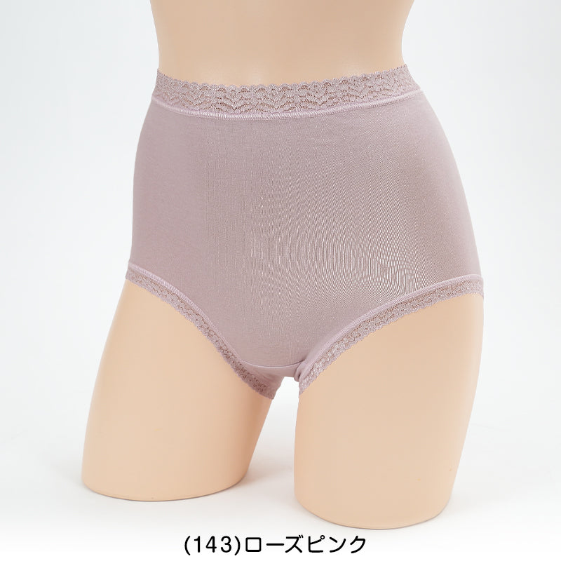 福助 ショーツ 綿 レディース 深ばき 2枚組 お腹 すっぽり M~LL 下着 パンツ 深履き 締め付けない ゆったり 消臭 無地 シンプル コットン 女性 婦人 肌着 インナー 綿混