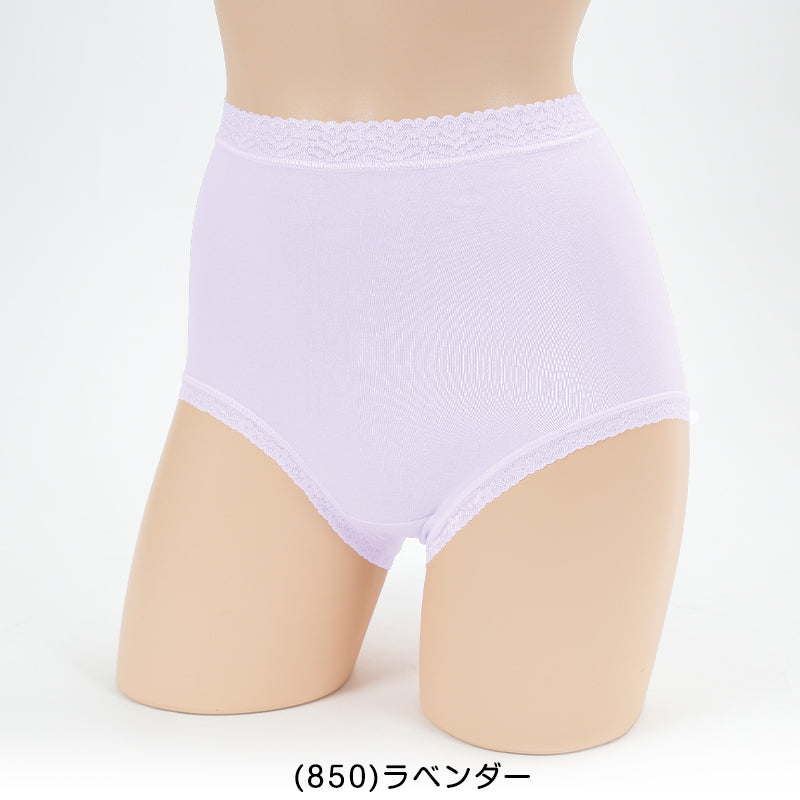 福助 ショーツ 綿 レディース 深ばき 2枚組 お腹 すっぽり M~LL 下着 パンツ 深履き 締め付けない ゆったり 消臭 無地 シンプル コットン 女性 婦人 肌着 インナー 綿混