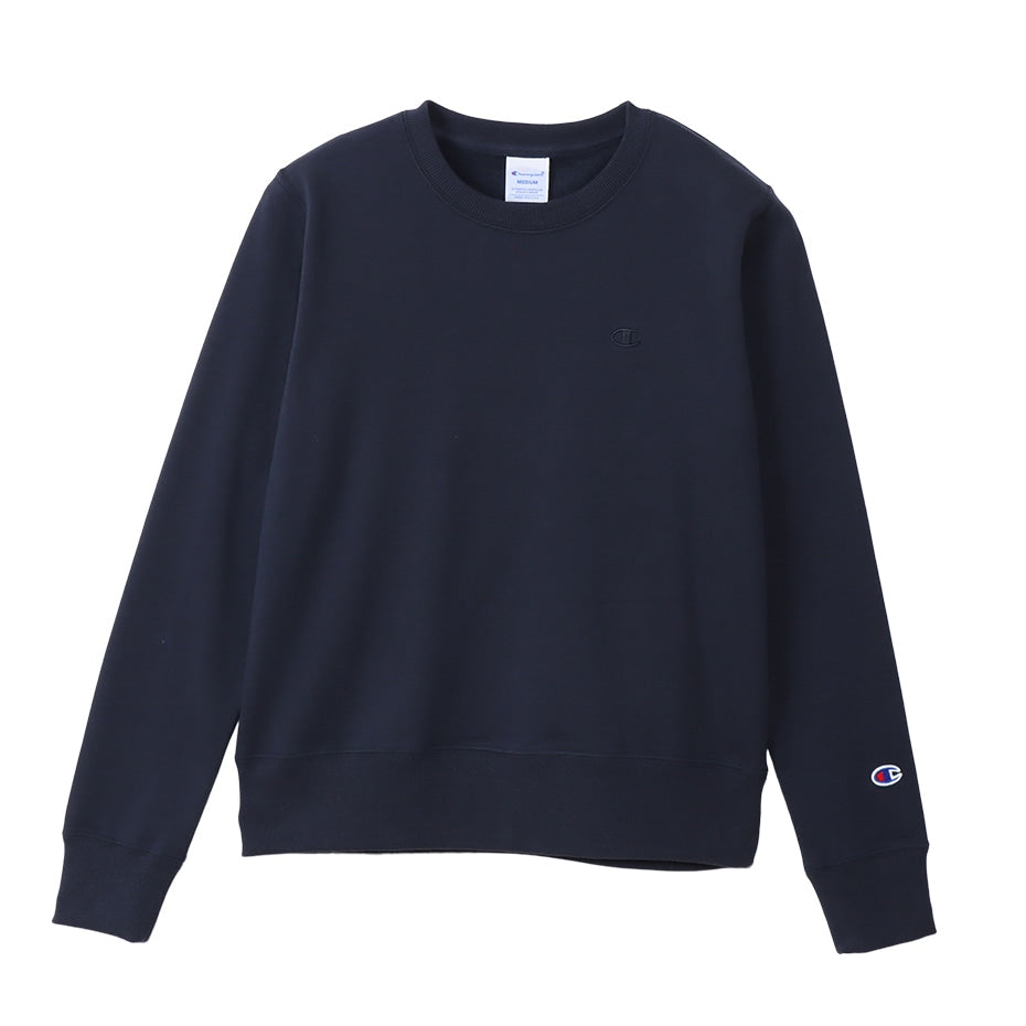 Champion スウェット レディース プルオーバー 裏起毛 ルームウェア 普段着 S M L LL 無地 ベーシック チャンピオン ブランド トレーナー 婦人 綿混