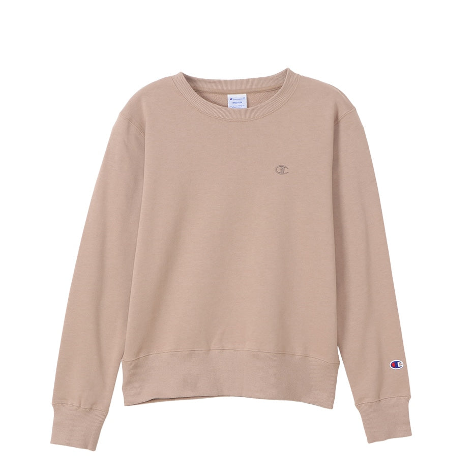 Champion スウェット レディース プルオーバー 裏起毛 ルームウェア 普段着 S M L LL 無地 ベーシック チャンピオン ブランド トレーナー 婦人 綿混