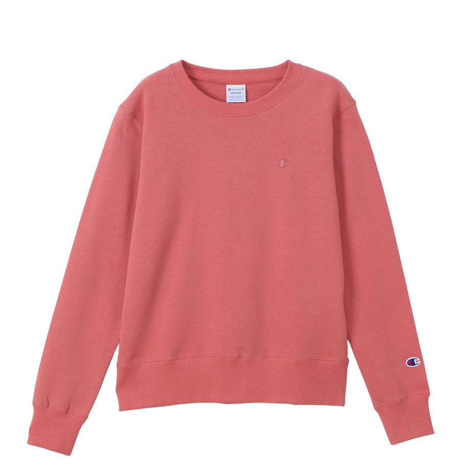 Champion スウェット レディース プルオーバー 裏起毛 ルームウェア 普段着 S M L LL 無地 ベーシック チャンピオン ブランド トレーナー 婦人 綿混