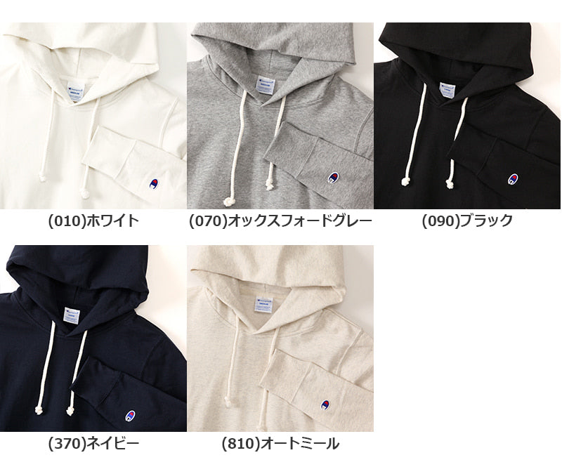 チャンピオン パーカー レディース スウェット プルオーバー 白 黒 ネイビー グレー ベージュ 裏毛 綿素材 スポーツ ルームウェア アウター トップス M・L (champion 紺色 コットン 部屋着 定番 M L) (在庫限り)