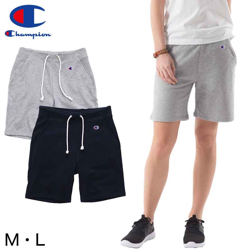 Champion レディース スウェットショートパンツ M・L (チャンピオン ロゴ ハーフ) (在庫限り)