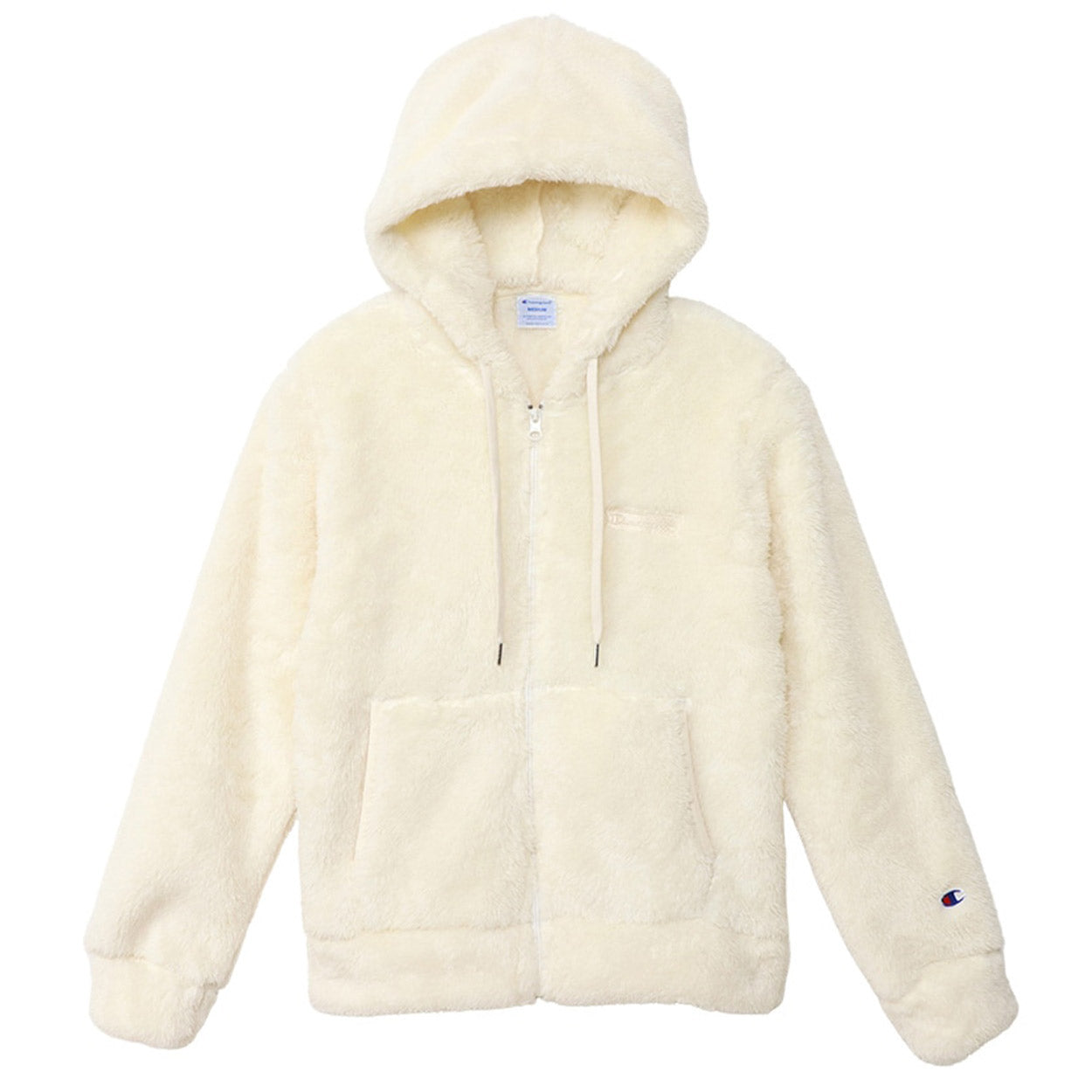 Champion レディース フリース ジャケット シープ M・L Champion ジップパーカー ロゴ入り フリース ボア 重ね着 冬 カジュアル ウィメンズ (送料無料) (在庫限り)