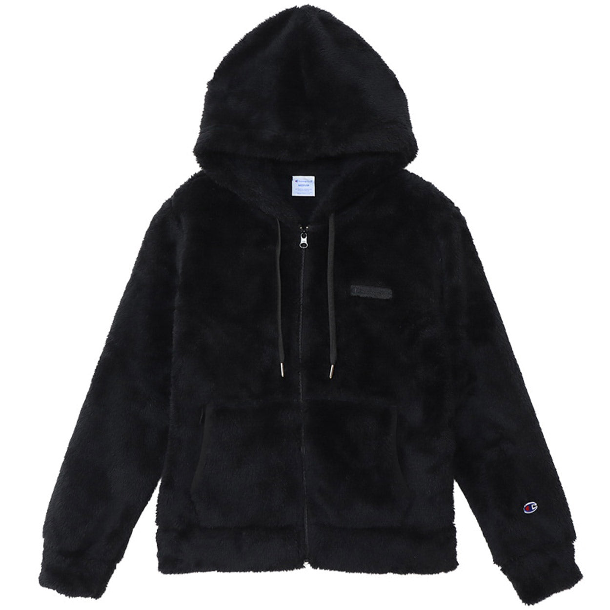 Champion レディース フリース ジャケット シープ M・L Champion ジップパーカー ロゴ入り フリース ボア 重ね着 冬 カジュアル ウィメンズ (送料無料) (在庫限り)