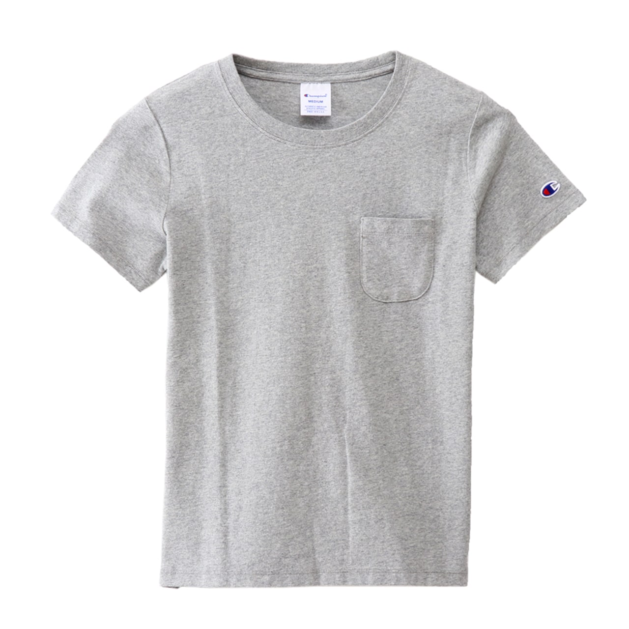 チャンピオン tシャツ レディース 半袖 ポケット 綿100% M・L (トップス コットン Tシャツ クルーネック ブランド Champion) (在庫限り)