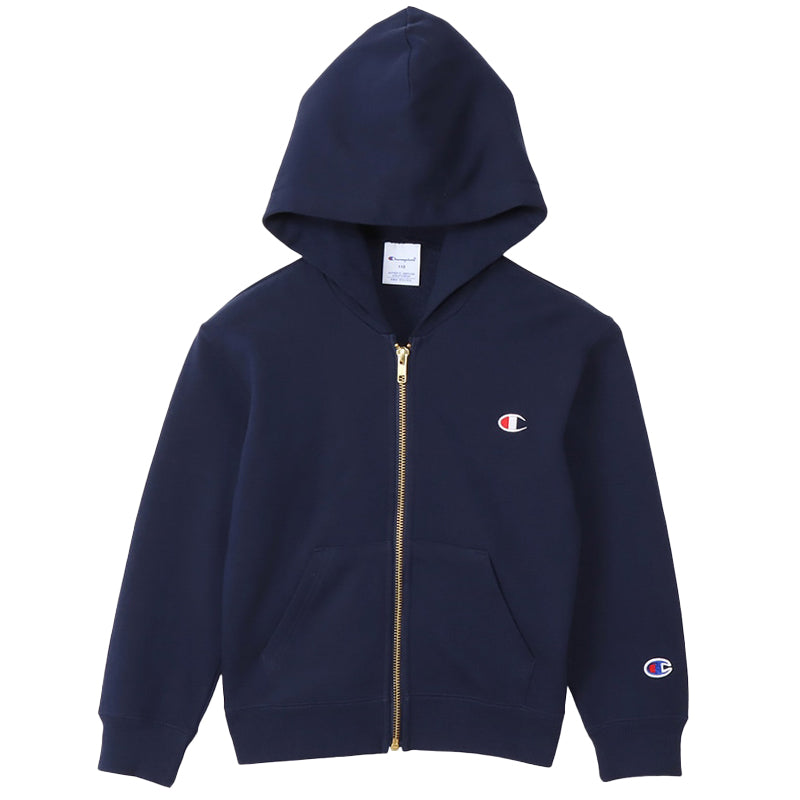 Champion パーカー 子供 キッズ 男の子 女の子 裏毛 ジップ 100cm~160cm champion フード アウター キッズ ボーイズ ガールズ (在庫限り)