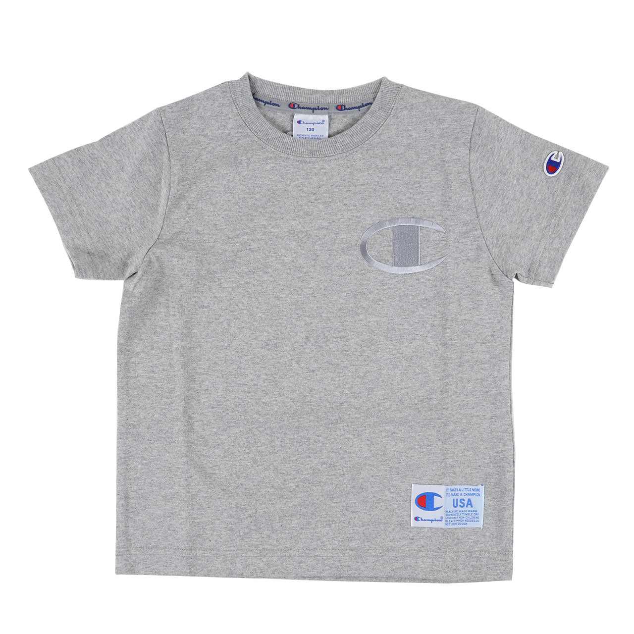 チャンピオン キッズ Tシャツ 100cm~140cm tシャツ 半袖 ロゴt 男の子 女の子 子供服 こども服 トップス 100 110 120 (在庫限り)