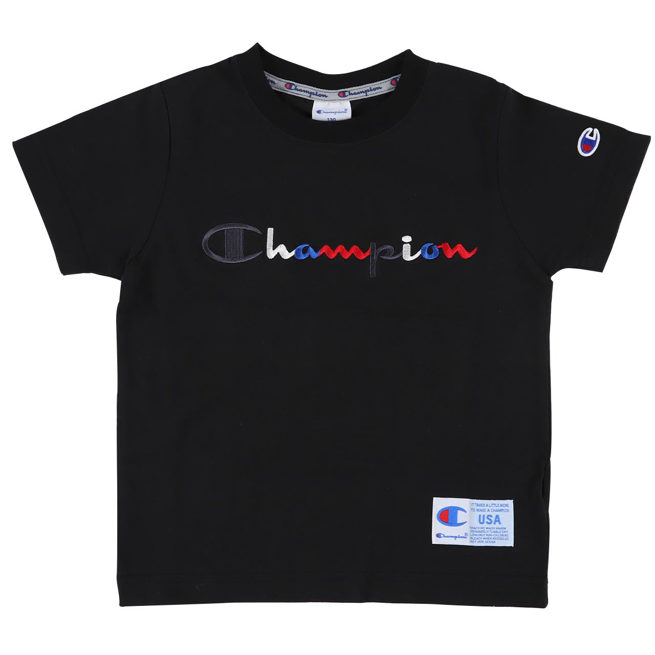 チャンピオン キッズ Tシャツ 100cm~140cm tシャツ 半袖 ロゴt 男の子 女の子 子供服 こども服 トップス 100 110 120 (在庫限り)