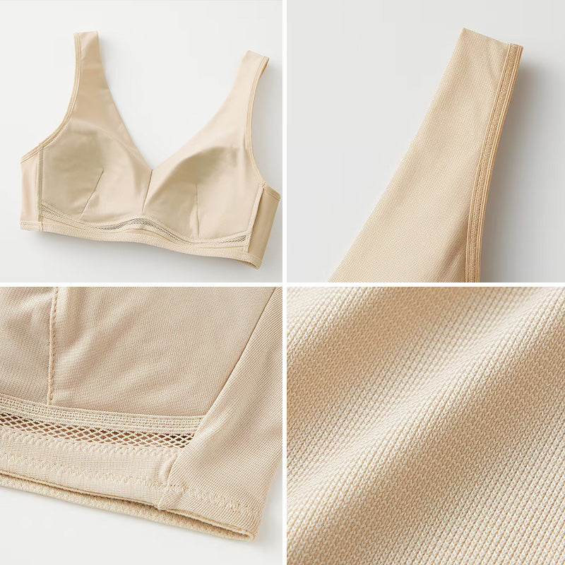 グンゼ クールマジック ノンワイヤーブラ 蒸れない 春 夏 M~LL メッシュ ムレにくい 通気性 吸汗速乾 夏用ブラジャー 楽ちん リラックス インナー 下着 締め付けない GUNZE レディース 快適 (在庫限り)