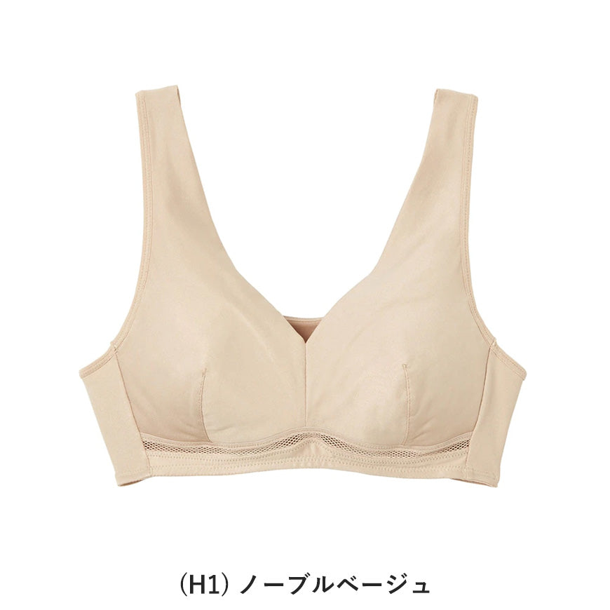 グンゼ クールマジック ノンワイヤーブラ 蒸れない 春 夏 M~LL メッシュ ムレにくい 通気性 吸汗速乾 夏用ブラジャー 楽ちん リラックス インナー 下着 締め付けない GUNZE レディース 快適 (在庫限り)