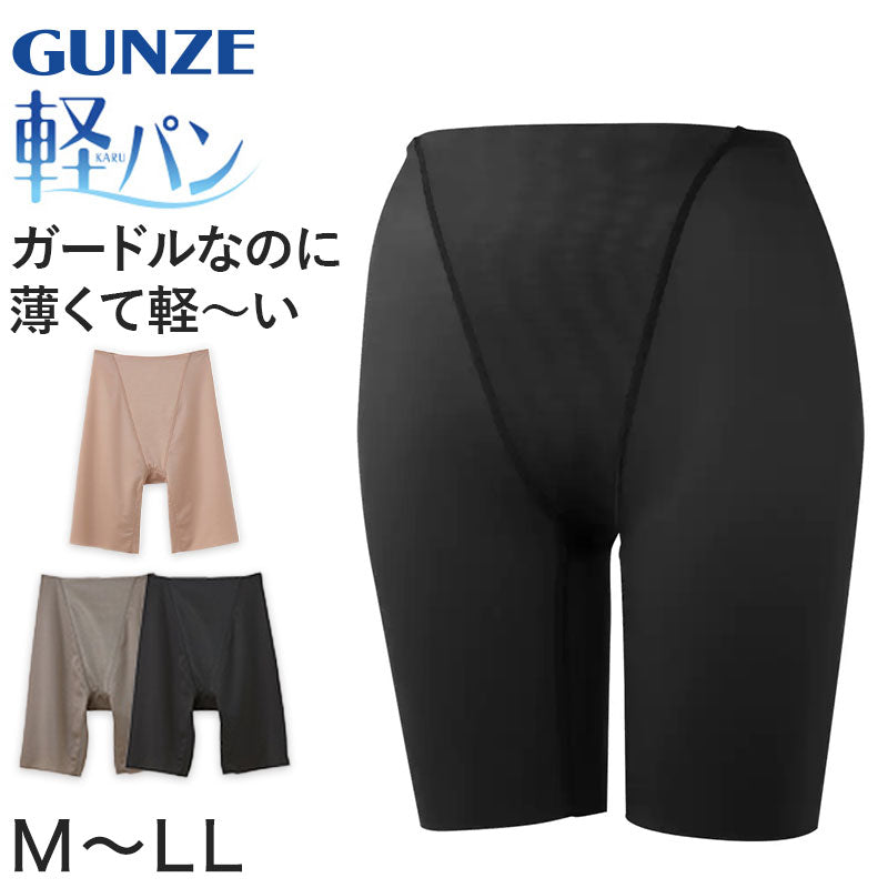 グンゼ 軽パン ロングパンツ ロングガードル M~LL レディース 補正下着 ガードル 薄手 軽い 補整 大きいサイズあり GUNZE