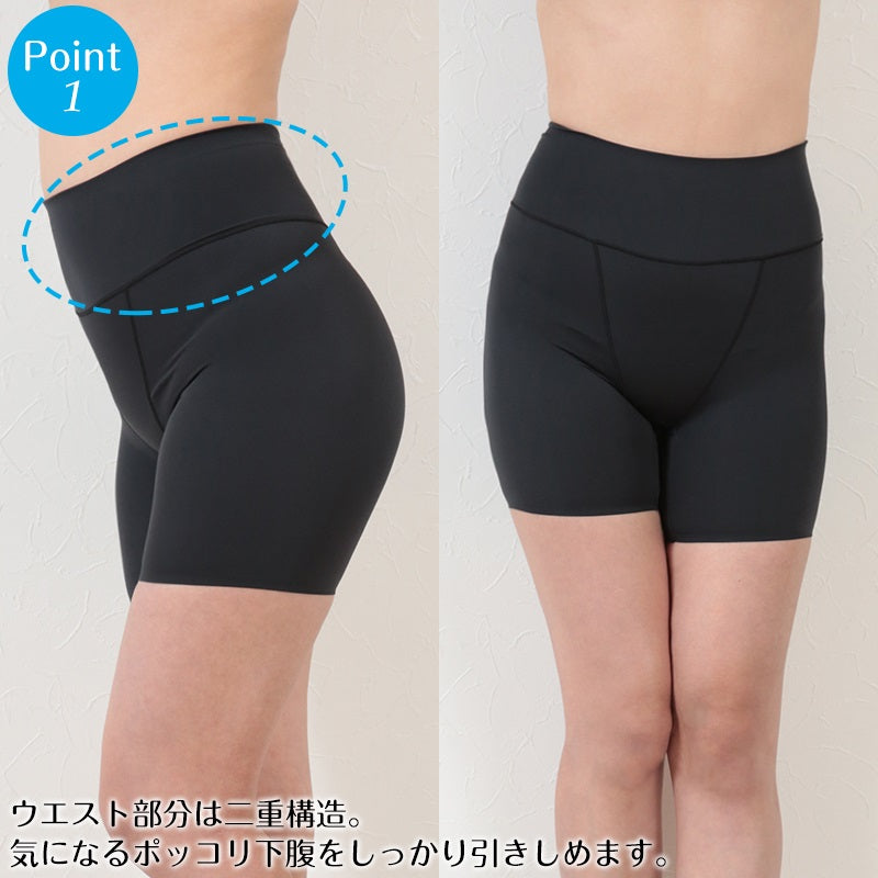 チャレコレ ウエストチャレンジ M~LL (ガードル ショートガードル くびれ 産後 ダイエット ヒップアップ お腹おさえ 引きしめ) (在庫限り)