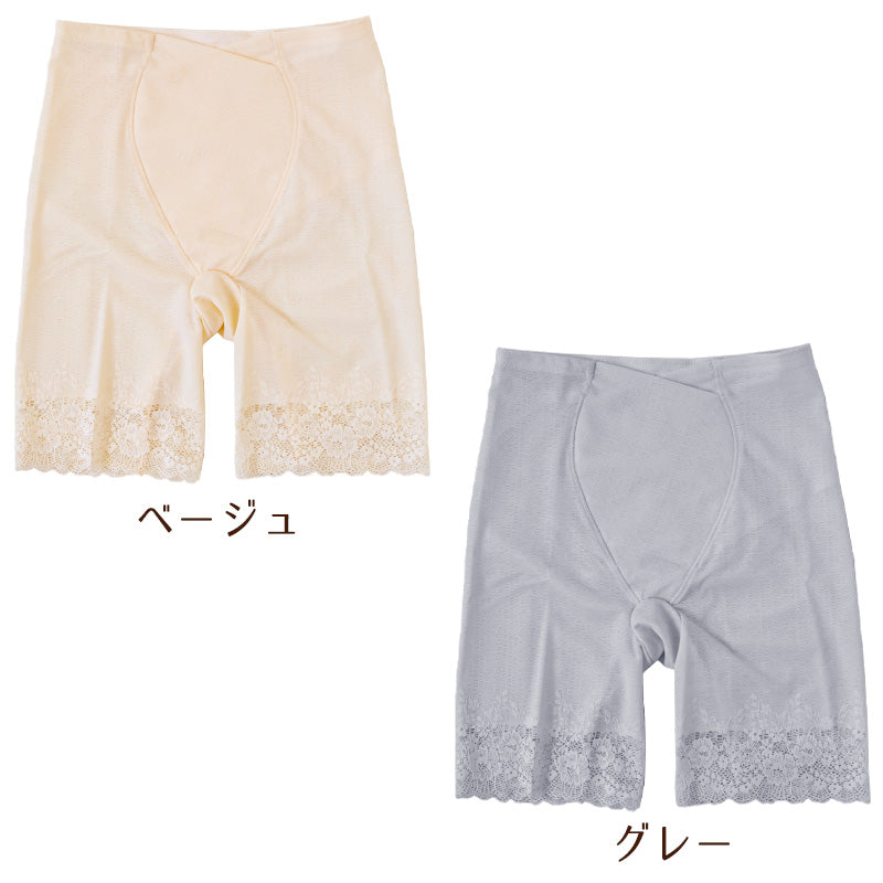 ロングガードル ぽっこりお腹 ヒップアップ M L LL ガードル 補正 下着 補整 インナー 下腹 たるみ 引きしめ 産後 レース