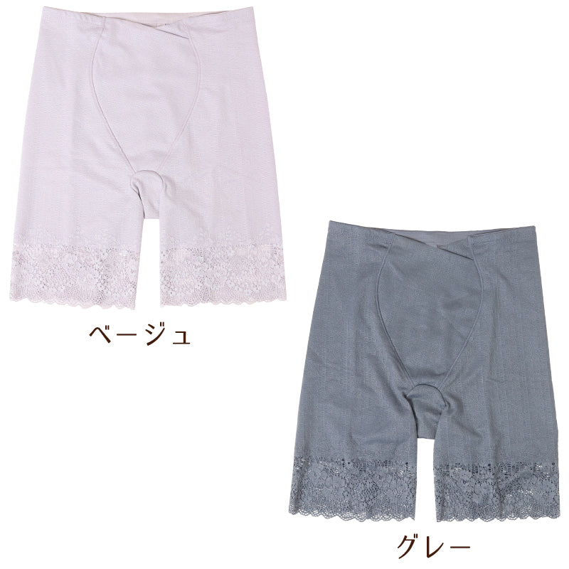 ロングガードル ぽっこりお腹 ヒップアップ M L LL ガードル 補正 下着 補整 インナー 下腹 たるみ 引きしめ 産後 レース