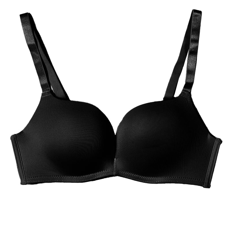 ブラ 脇肉 ノンワイヤー レディース ブラジャー ノンワイヤーブラ M L LL やわらかい モールドカップ ひびきにくい 可愛い 背中すっきり シンプル 無地