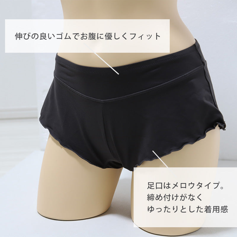 ナイトショーツ レディース ふんどし 足口メロウ 寝る時 浅履き M L LL 鼠径部 リンパ 締め付けない 寝るとき パンツ そけい部 リラックス 下着 インナー ゆったり 肌着 無地