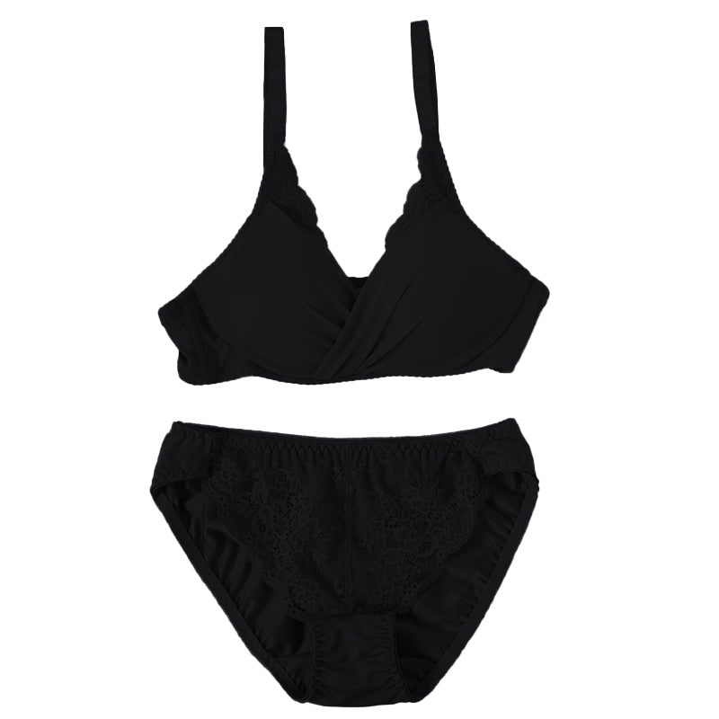 ブラジャー ショーツ セット ノンワイヤー 大きいサイズ 下着 レディース ブラショーツ 上下セット セットアップ 3L 4L 5L シンプル プチプラ かわいい 可愛い (在庫限り)