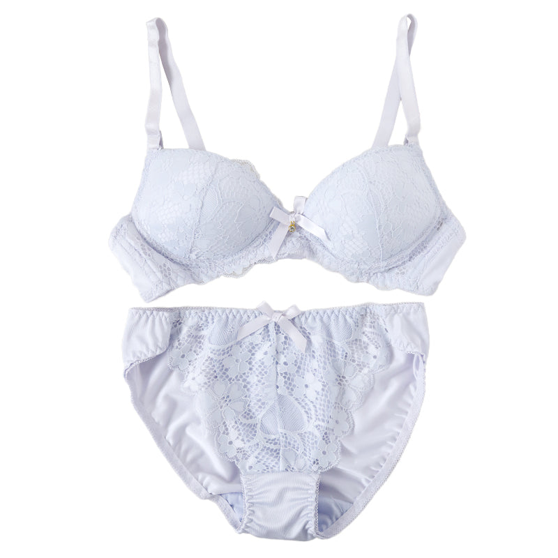 ブラジャー ショーツ セット ノンワイヤー ブラショーツ レディース S M L LL 上下セット ノンワイヤーブラ パンティ レース 可愛い かわいい 下着 インナー