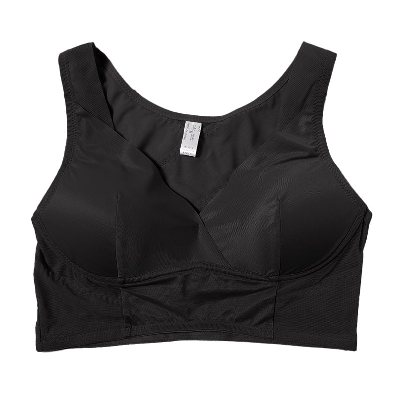 ハーフトップ 巻き肩対策 補正下着 レディース ノンワイヤーブラ モールドブラ シームレス 補整 下着 M~LL インナー 女性 婦人 ブラジャー ハーフトップブラ カシュクール 姿勢矯正 引き締め