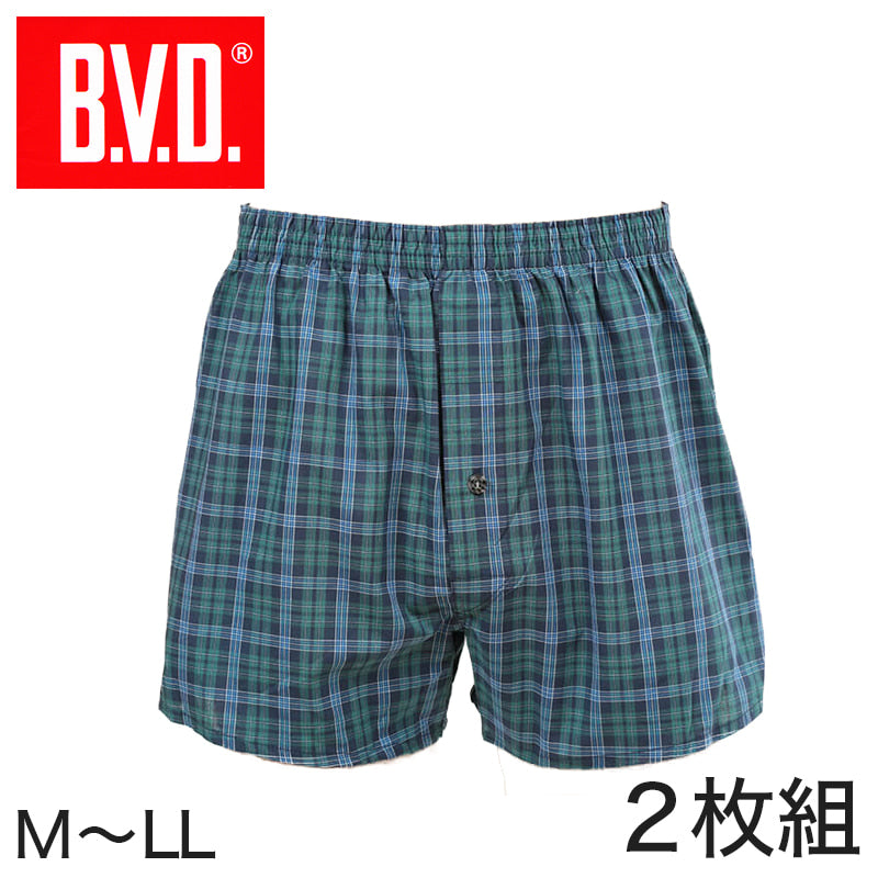 BVD トランクス メンズ 下着 B.V.D.NEW STANDARD 2枚組 M～LL (bvd M L LL 大きい インナー パンツ