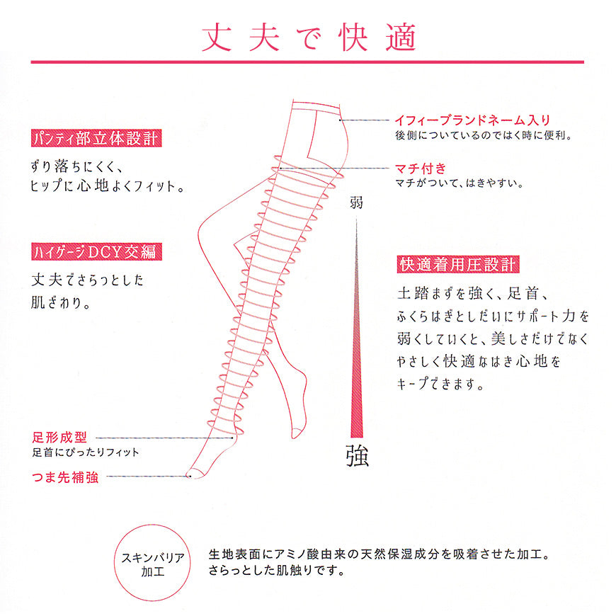 グンゼ IFFI DCY交編 ストッキング 12足セット M~LL (GUNZE レディース パンスト レッグウェア 着圧 着圧ストッキング 丈夫 伝線しにくい まとめ買い)