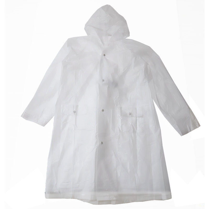 レインコート 子供 透明 身長130~160cm対応 ( 合羽 カッパ ランドコート ランドセル対応 雨具 ジュニア 小学校 クリア マチ 子ども ) (取寄せ)
