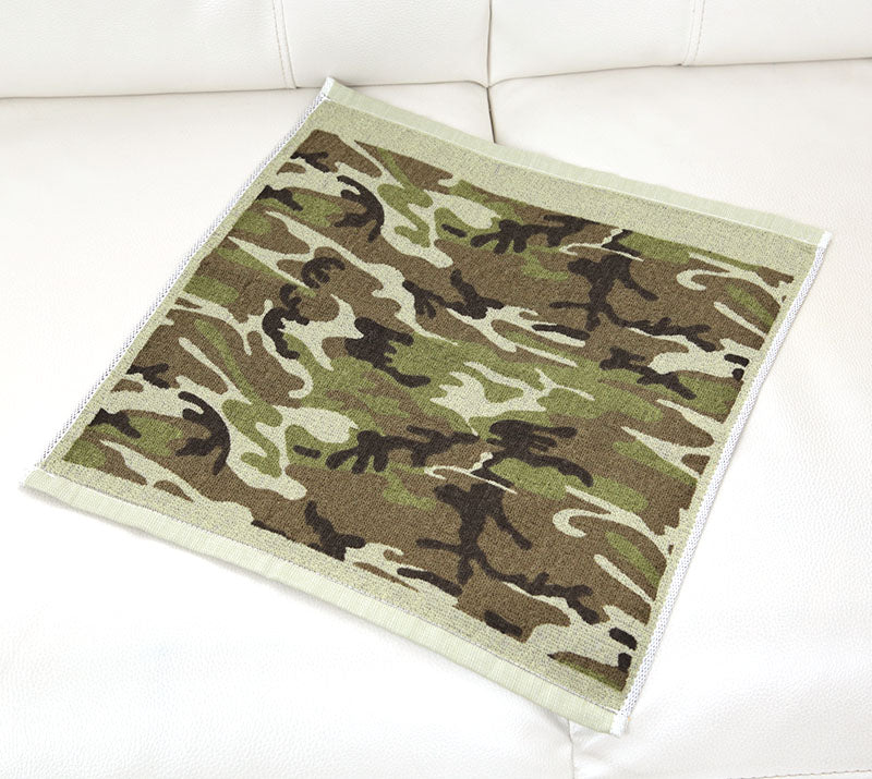 ウォッシュタオル ハンドタオル カモフラージュ柄 迷彩 約36cm×35cm 綿100% タオル ハンカチ 迷彩柄