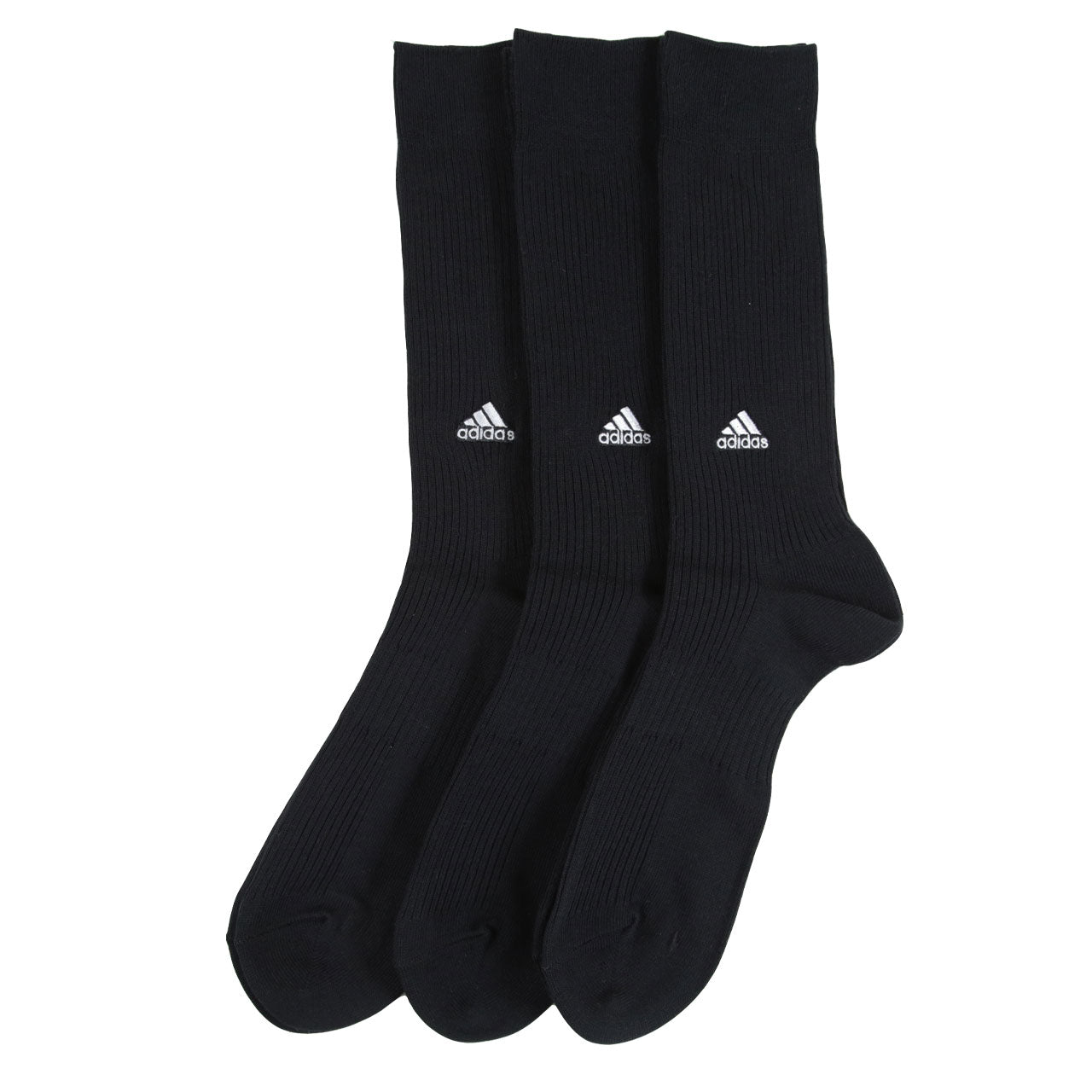 福助 adidas クルー丈ソックス 3足組 24-26cm~28-30cm (アディダス ソックス 靴下 メンズ 男 セット まとめ買い フクスケ) (在庫限り)