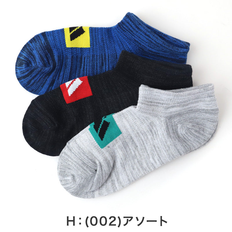 adidas 子供 スニーカーソックス 甲メッシュ 3足組 19-21cm~23-25cm アディダス キッズ ソックス 靴下 くるぶし 男の子 補強 3足組 (在庫限り)